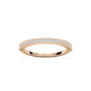 Rivka 1/4 ctw Round Lab Grown Diamond Half Bezel Set Stackable Band