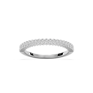 Rivka 1/4 ctw Round Lab Grown Diamond Half Bezel Set Stackable Band