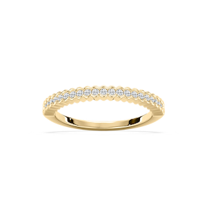 Rivka 1/4 ctw Round Lab Grown Diamond Half Bezel Set Stackable Band