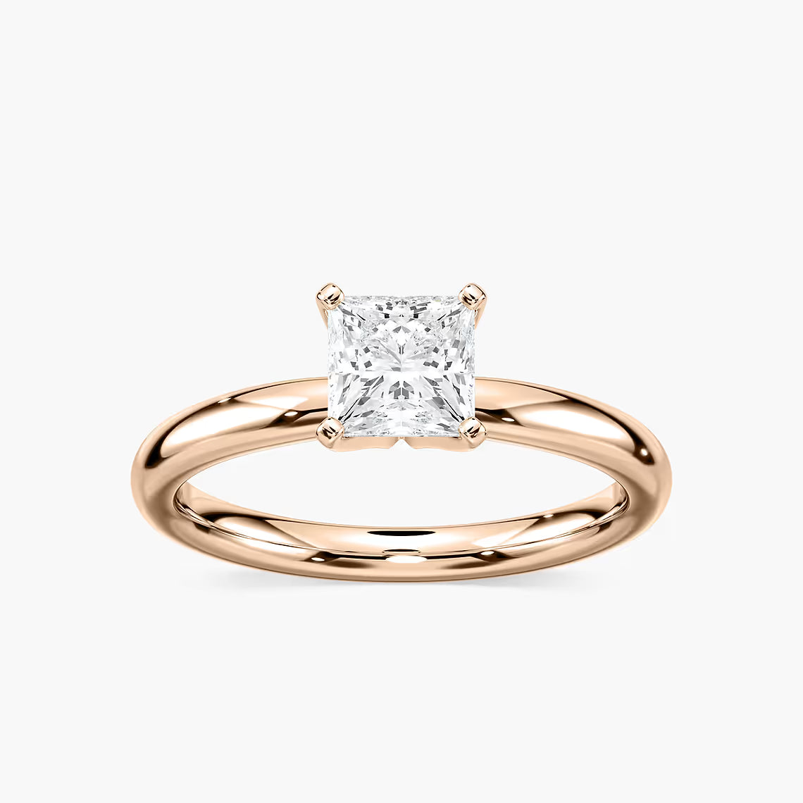 Lauren 1 ctw Princess Lab Grown Diamond Traditional Four Prong Solitaire Engagement Ring