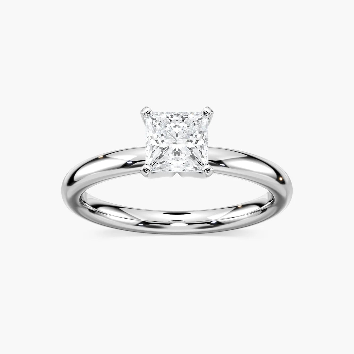 Lauren 1 ctw Princess Lab Grown Diamond Traditional Four Prong Solitaire Engagement Ring