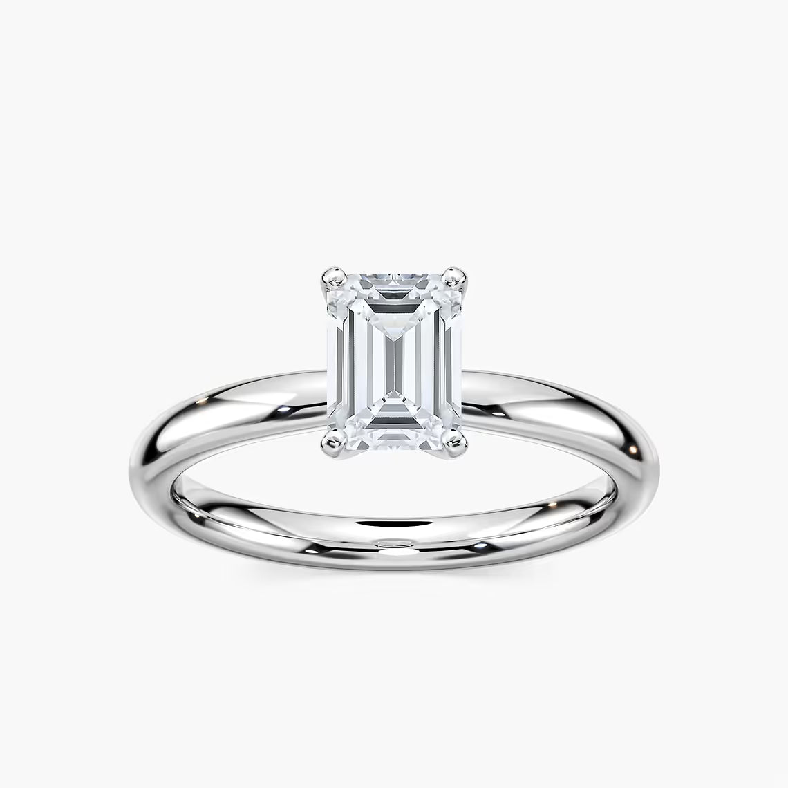 Lauren 2 ½ ctw Emerald Lab Grown Diamond Traditional Four Prong Solitaire Engagement Ring