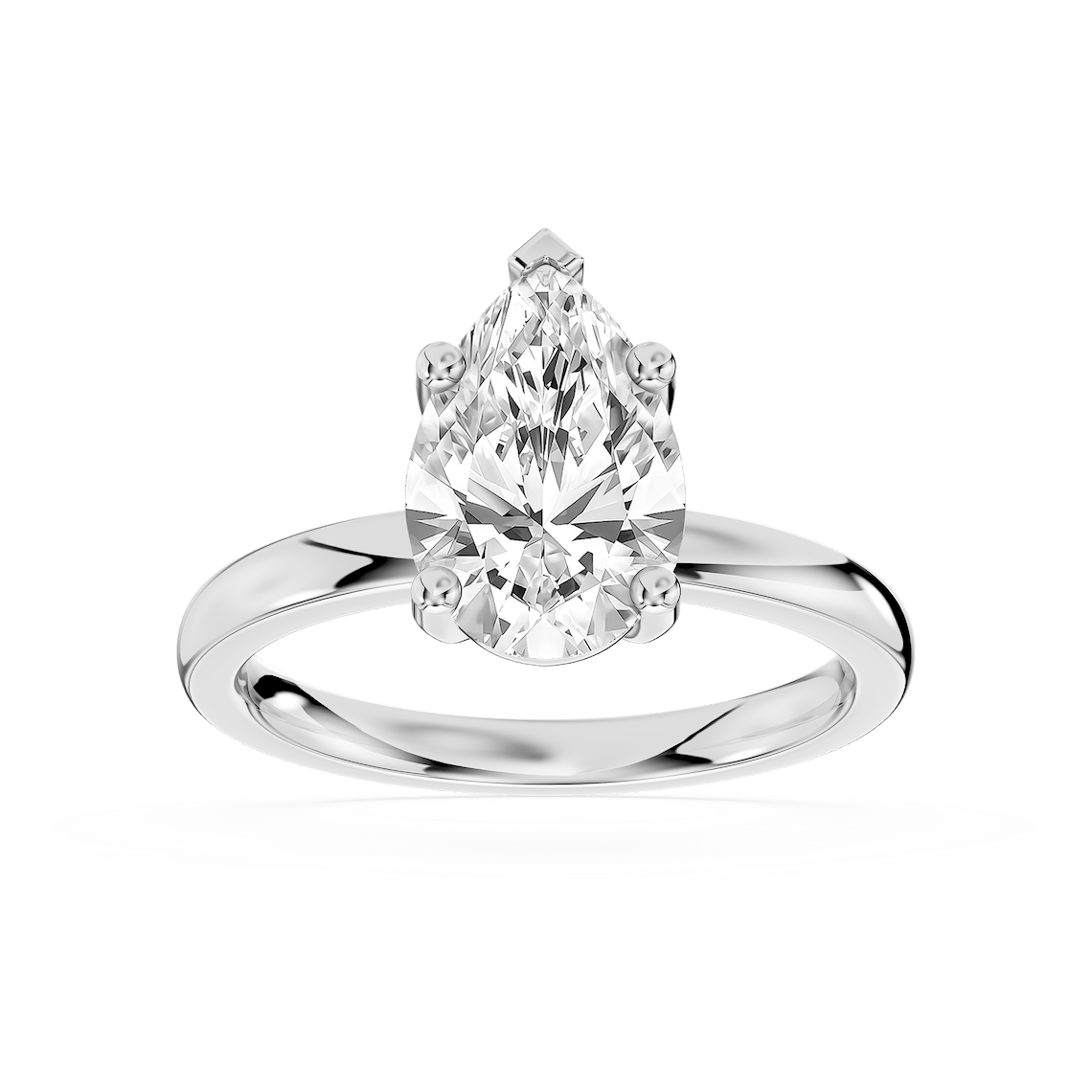 Lauren 2 ctw Pear Lab Grown Diamond Traditional Four Prong Solitaire Engagement Ring