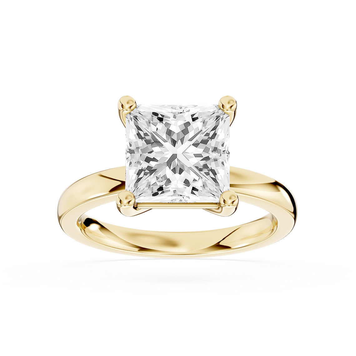 Lauren 3 ctw Princess Lab Grown Diamond Traditional Four Prong Solitaire Engagement Ring