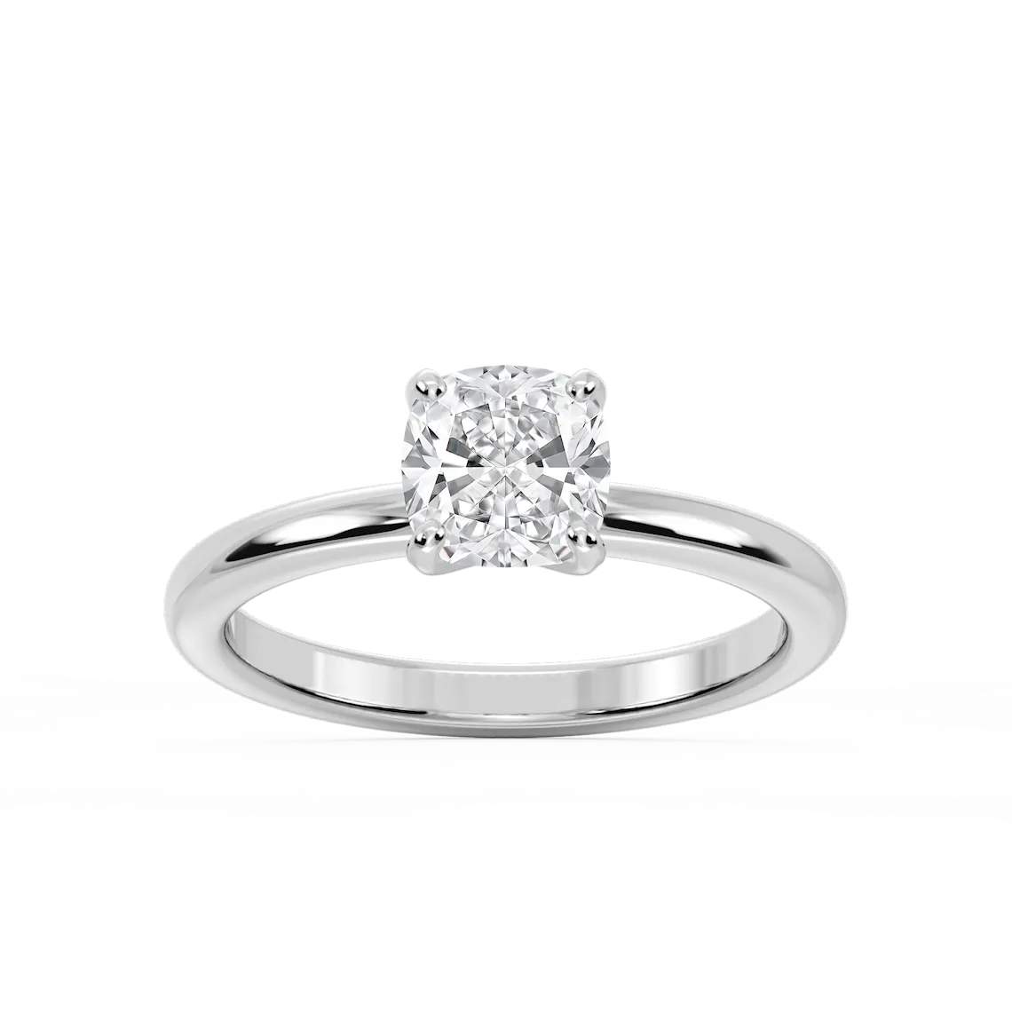 Lauren 4 ctw Cushion Lab Grown Diamond Traditional Four Prong Solitaire Engagement Ring