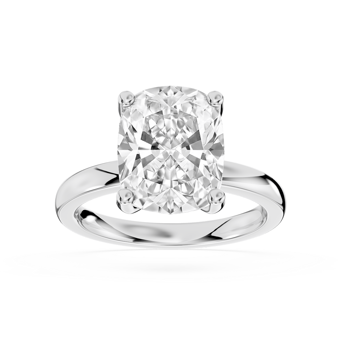 Lauren 4 ctw Elongated Cushion Lab Grown Diamond Traditional Four Prong Solitaire Engagement Ring