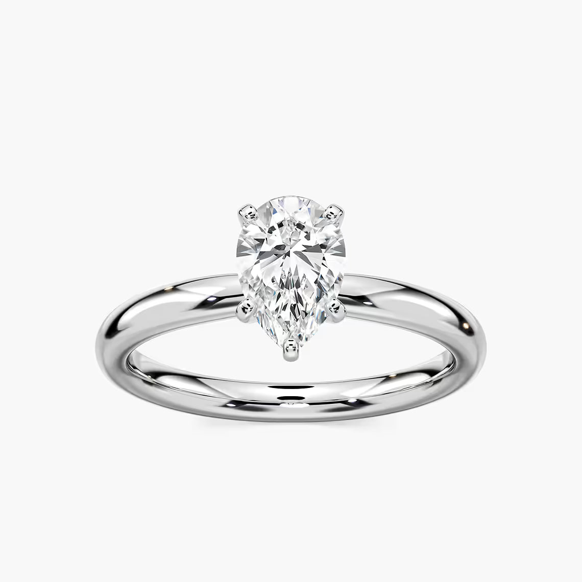 Lauren 4 ctw Pear Lab Grown Diamond Traditional Four Prong Solitaire Engagement Ring