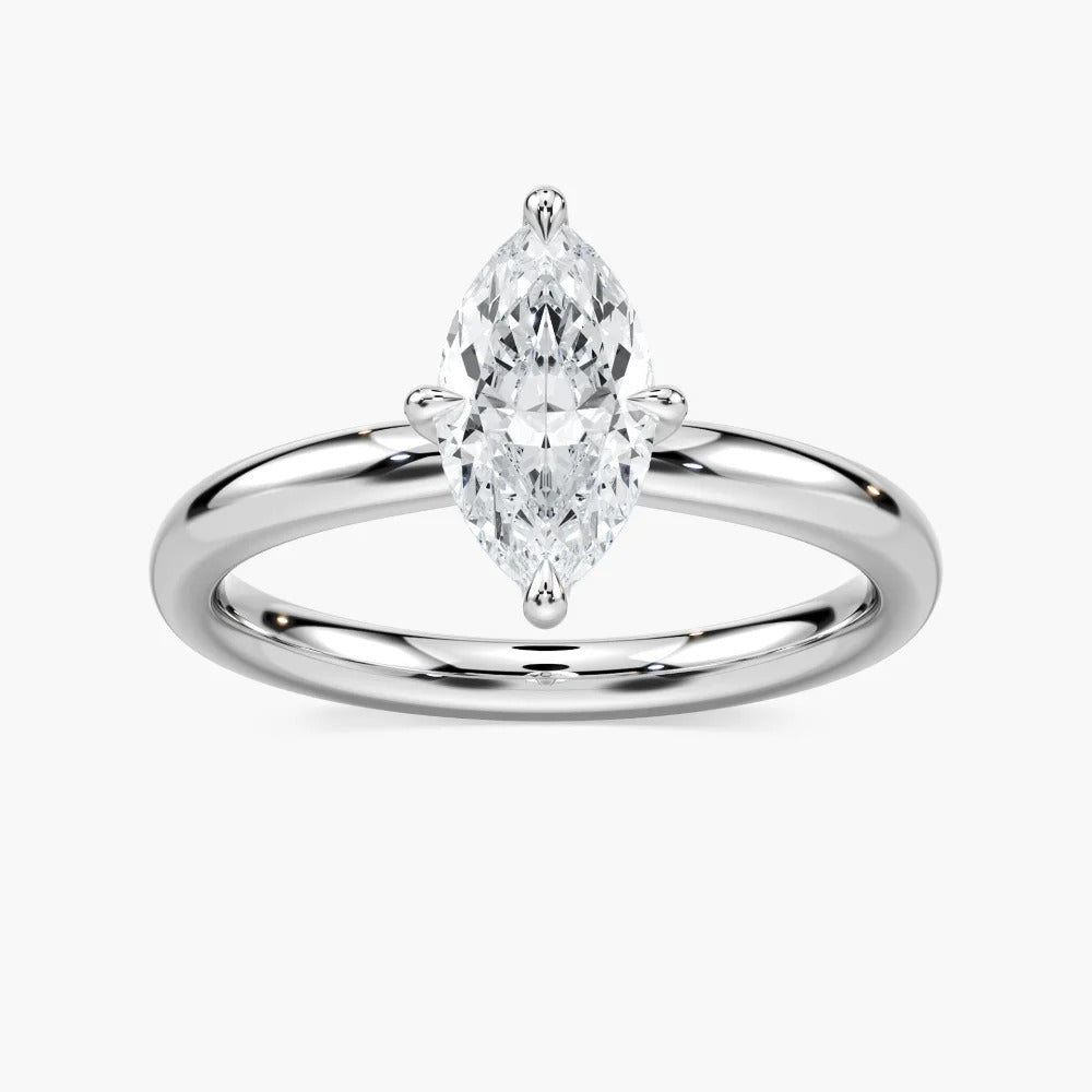 Lauren 5 ctw Marquise Lab Grown Diamond Traditional Four Prong Solitaire Engagement Ring