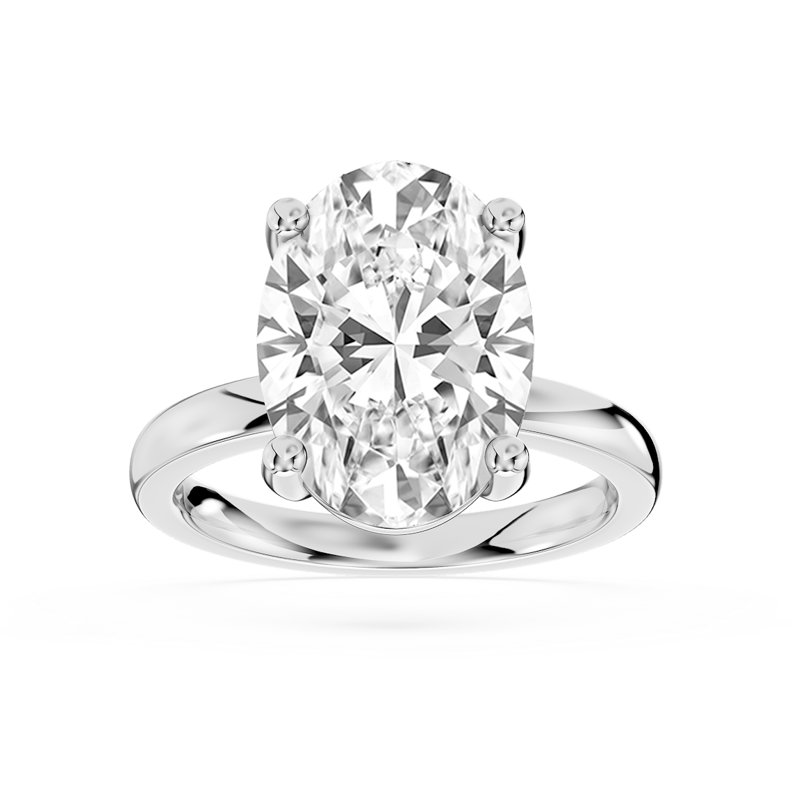 Lauren 5 ctw Oval Lab Grown Diamond Traditional Four Prong Solitaire Engagement Ring