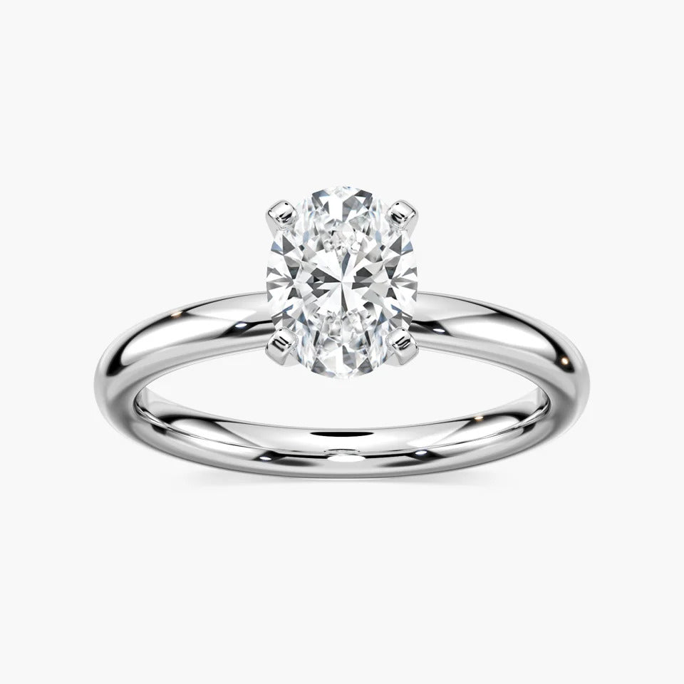 Lauren 5 ctw Oval Lab Grown Diamond Traditional Four Prong Solitaire Engagement Ring