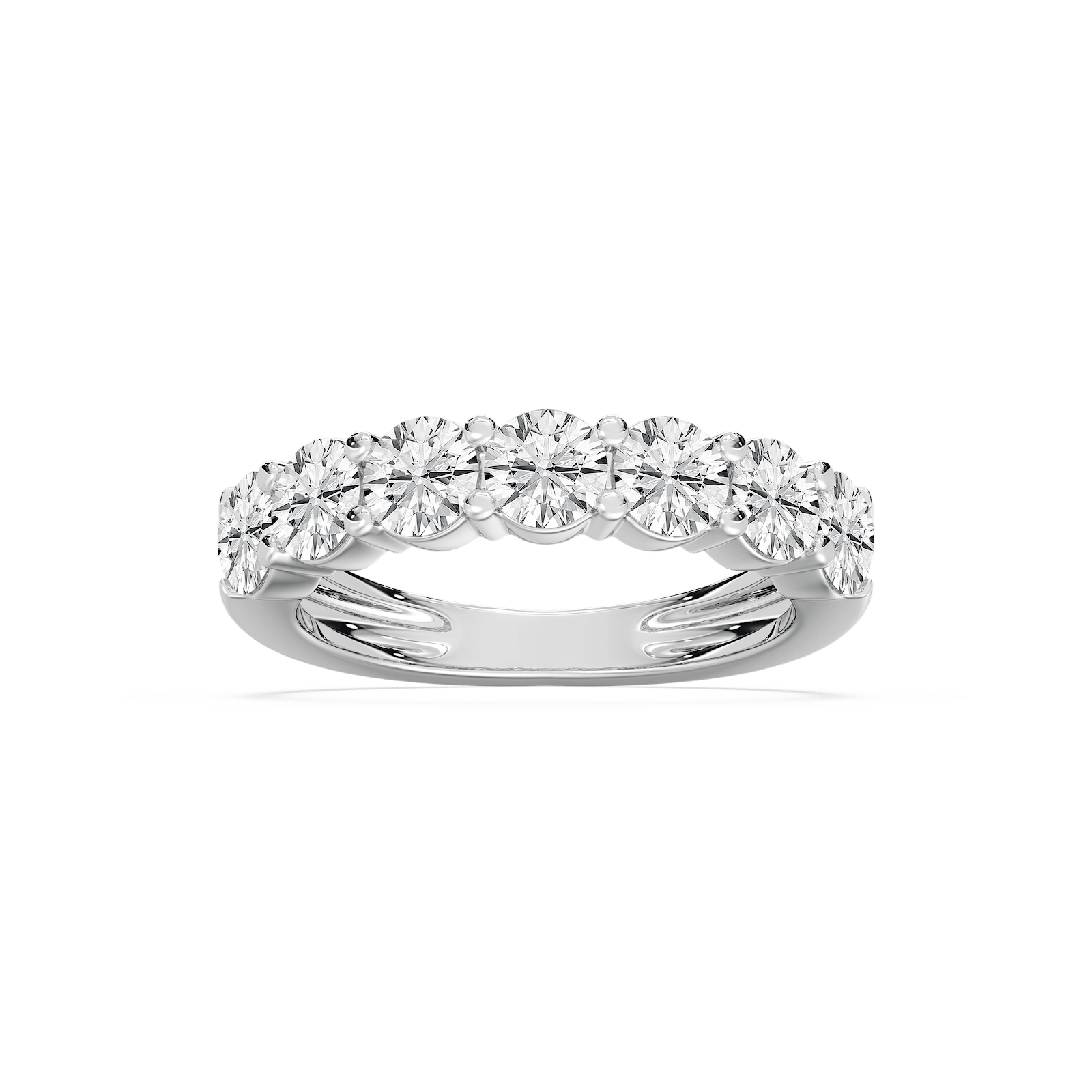 Lettie 2 ctw Round Lab Grown Diamond 7 Stone Anniversary Band