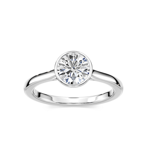 Melodie Lab Grown Diamond Bezel Solitaire Engagement Ring