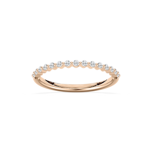 Melodie 1/5 ctw Round Lab Grown Diamond Shared Prong Stackable Band