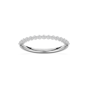 Melodie 1/5 ctw Round Lab Grown Diamond Shared Prong Stackable Band