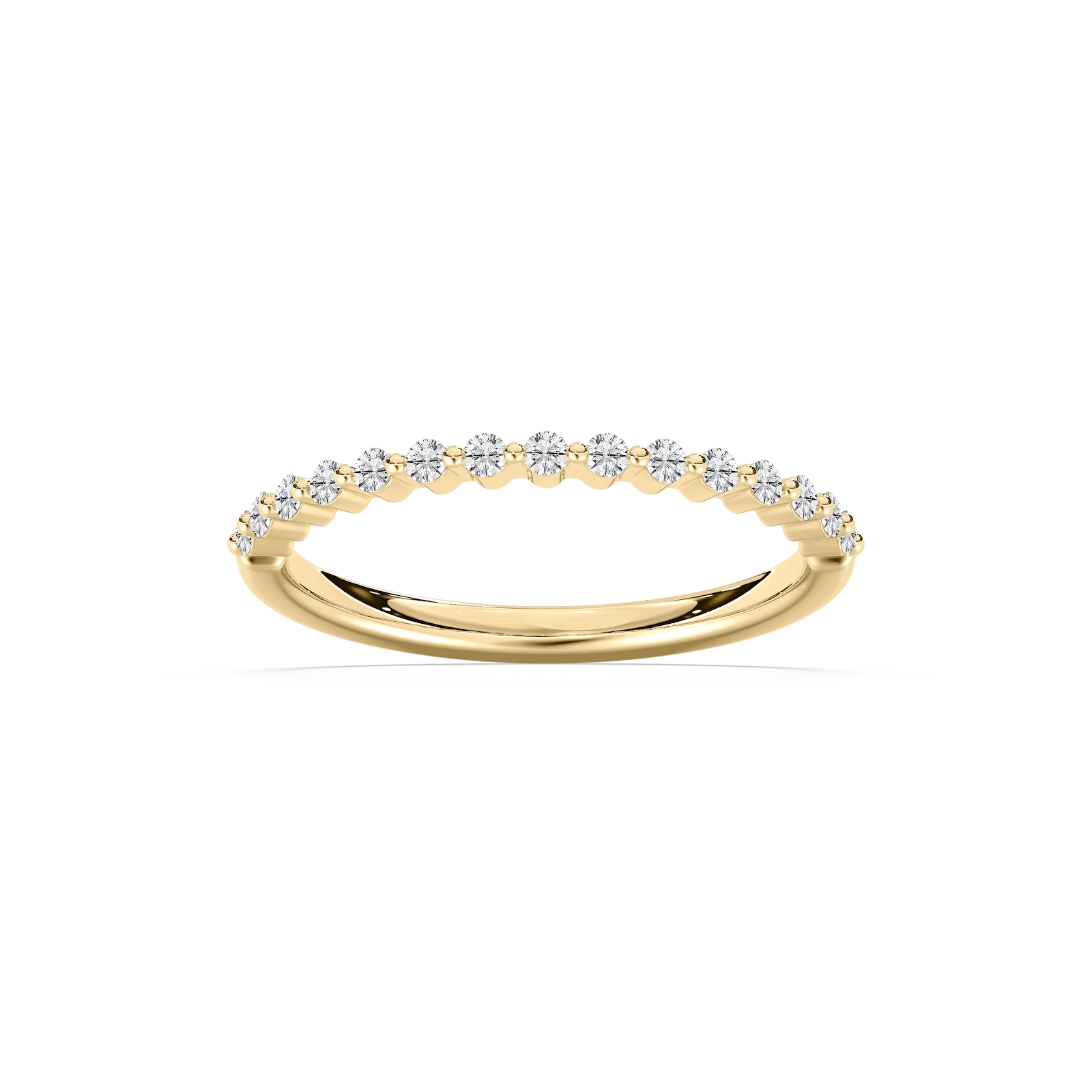 Melodie 1/5 ctw Round Lab Grown Diamond Shared Prong Stackable Band
