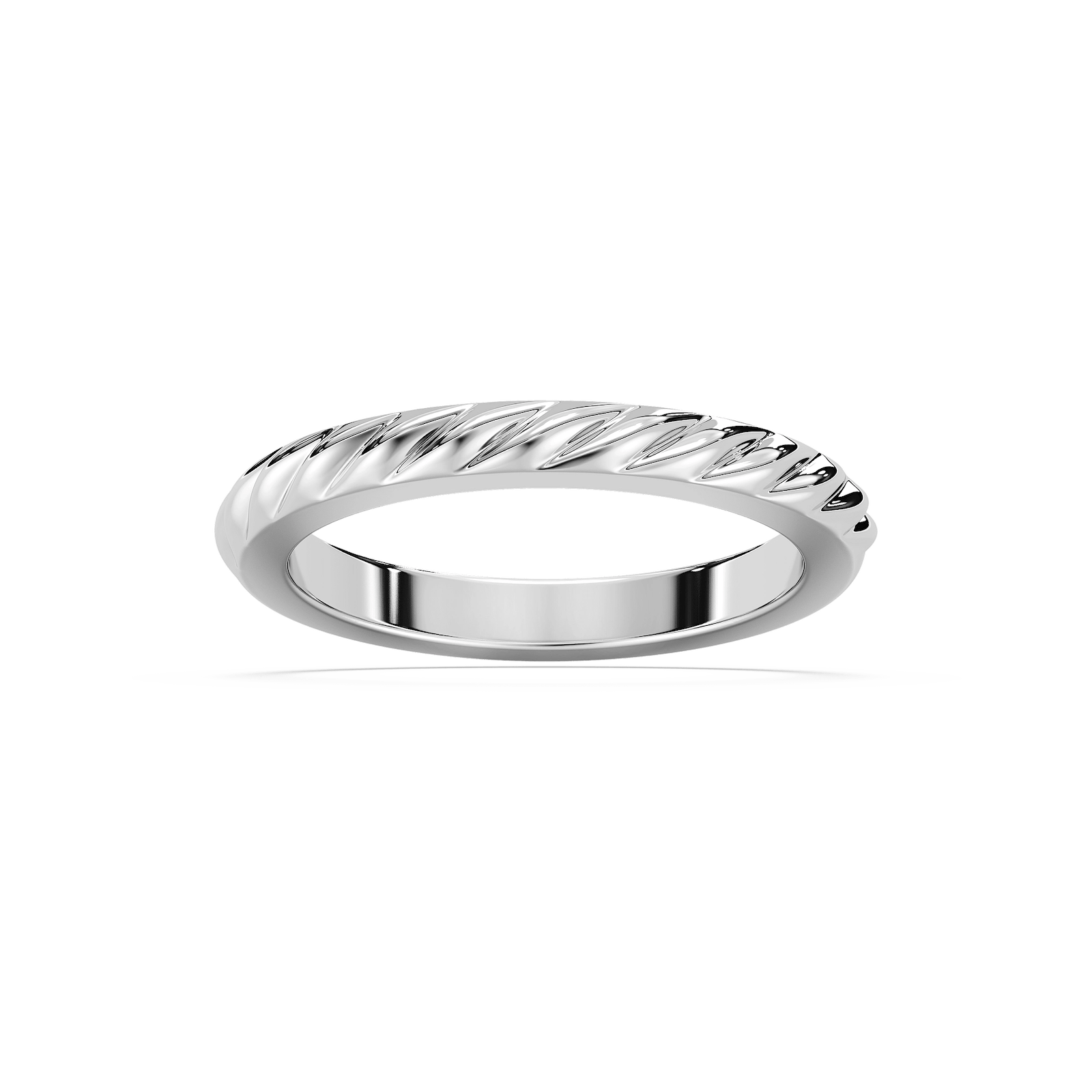 Lille Stackable Band shown in recycled 14K white gold | Lille Stackable Band recycled 14K white gold