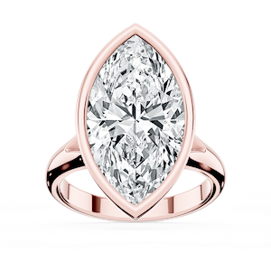 Linda Marquise Lab Grown Diamond Bezel Split Shank Solitaire Engagement Ring