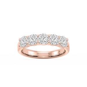 Kate Cushion Lab Grown Diamond 5-Stone V-Prong Anniversary Band