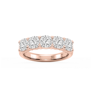 Kate Cushion Lab Grown Diamond 5-Stone V-Prong Anniversary Band