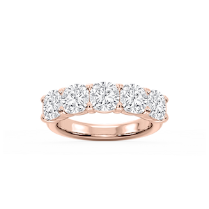 Kate Cushion Lab Grown Diamond 5-Stone V-Prong Anniversary Band