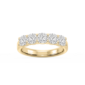 Kate Cushion Lab Grown Diamond 5-Stone V-Prong Anniversary Band