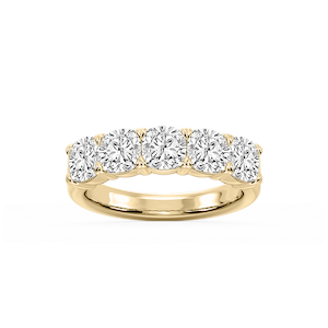 Kate Cushion Lab Grown Diamond 5-Stone V-Prong Anniversary Band