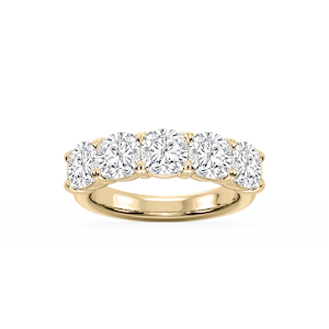 Kate Cushion Lab Grown Diamond 5-Stone V-Prong Anniversary Band