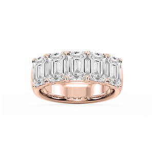 Kate Emerald Lab Grown Diamond 5-Stone V-Prong Anniversary Band