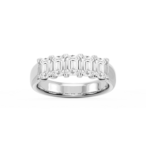 Kate Emerald Lab Grown Diamond 5-Stone V-Prong Anniversary Band