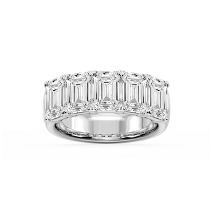 Kate Emerald Lab Grown Diamond 5-Stone V-Prong Anniversary Band