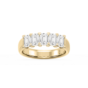 Kate Emerald Lab Grown Diamond 5-Stone V-Prong Anniversary Band
