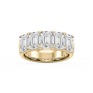 Kate Emerald Lab Grown Diamond 5-Stone V-Prong Anniversary Band