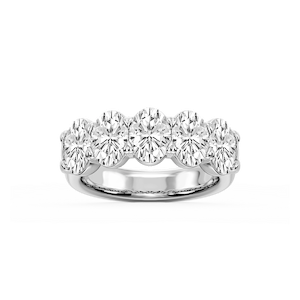 Kate Oval Lab Grown Diamond 5-Stone V-Prong Anniversary Band