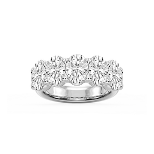 Kate Oval Lab Grown Diamond 5-Stone V-Prong Anniversary Band