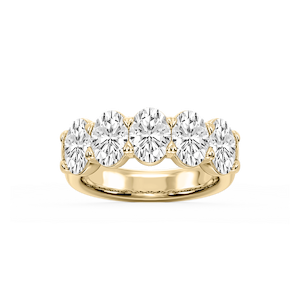Kate Oval Lab Grown Diamond 5-Stone V-Prong Anniversary Band