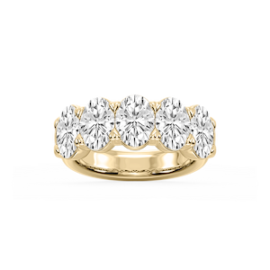 Kate Oval Lab Grown Diamond 5-Stone V-Prong Anniversary Band