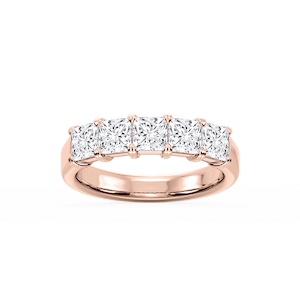 Kate Princess Lab Grown Diamond 5-Stone V-Prong Anniversary Band