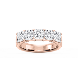 Kate Princess Lab Grown Diamond 5-Stone V-Prong Anniversary Band
