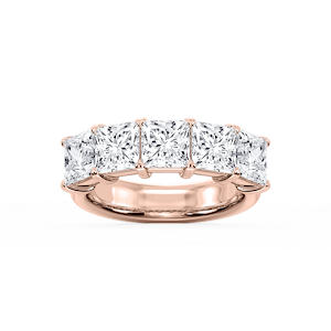 Kate Princess Lab Grown Diamond 5-Stone V-Prong Anniversary Band