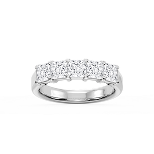Kate Princess Lab Grown Diamond 5-Stone V-Prong Anniversary Band