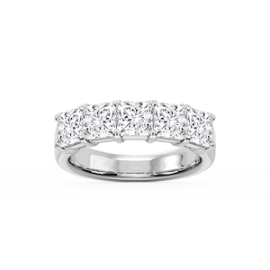 Kate Princess Lab Grown Diamond 5-Stone V-Prong Anniversary Band