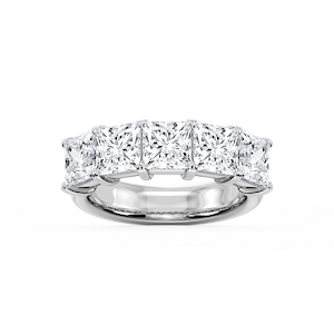Kate Princess Lab Grown Diamond 5-Stone V-Prong Anniversary Band