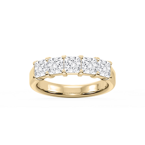 Kate Princess Lab Grown Diamond 5-Stone V-Prong Anniversary Band