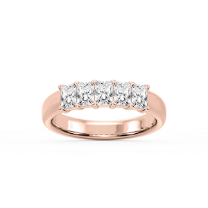 Kate Radiant Lab Grown Diamond 5-Stone V-Prong Anniversary Band