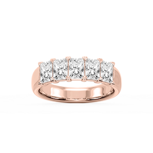 Kate Radiant Lab Grown Diamond 5-Stone V-Prong Anniversary Band