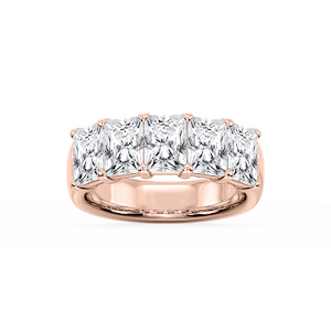 Kate Radiant Lab Grown Diamond 5-Stone V-Prong Anniversary Band