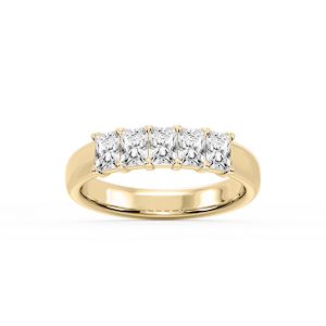 Kate Radiant Lab Grown Diamond 5-Stone V-Prong Anniversary Band