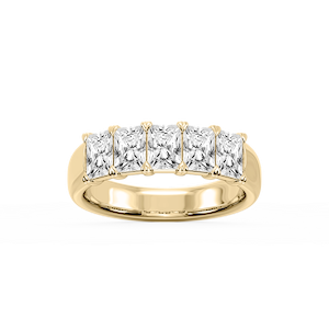 Kate Radiant Lab Grown Diamond 5-Stone V-Prong Anniversary Band