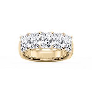 Kate Radiant Lab Grown Diamond 5-Stone V-Prong Anniversary Band