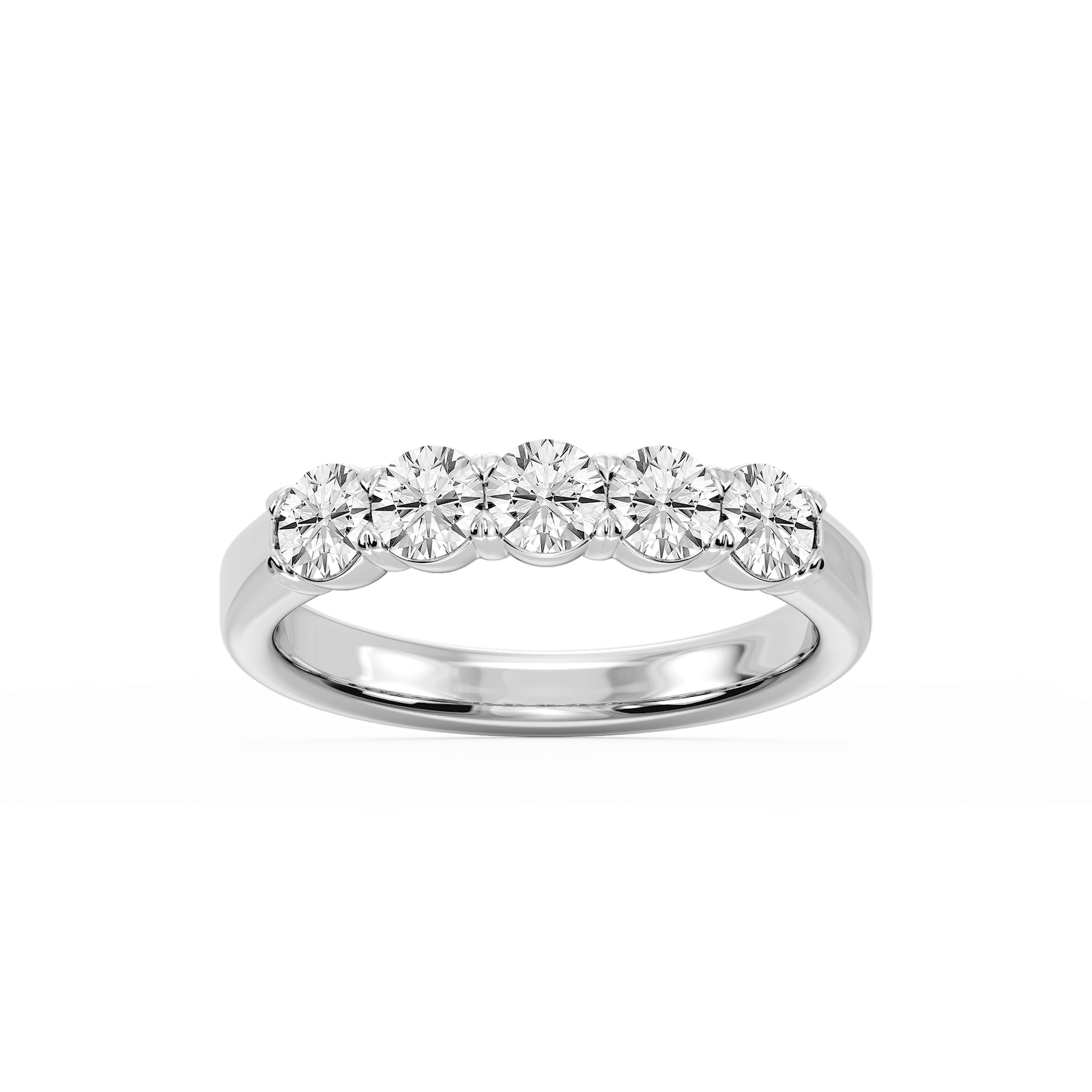 Kate Round Lab Grown Diamond 5-Stone V-Prong Anniversary Band
